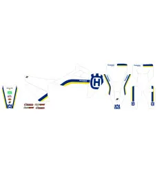 Kit adhesivos Retro BLACKBIRD para HUSQVARNA FE 250, FE 350, FE 450, FE 501, TC 125 de 2019 a 2023