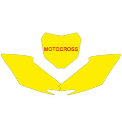 Juego adhesivos porta números BLACKBIRD blanco para HONDA CRF 250, CRF 450 de 2013 a 2017