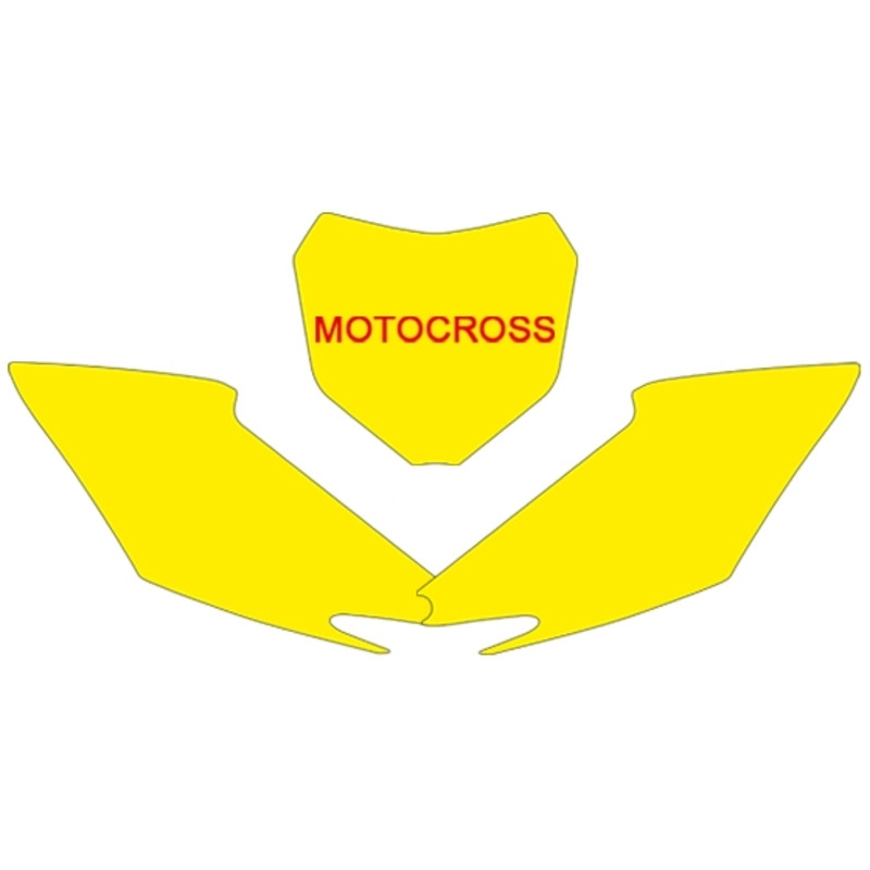 Juego adhesivos porta números BLACKBIRD blanco para HONDA CRF 250, CRF 450 de 2013 a 2017