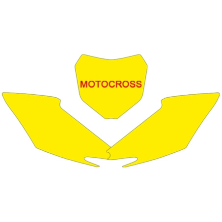 Juego adhesivos porta números BLACKBIRD blanco para HONDA CRF 250, CRF 450 de 2013 a 2017