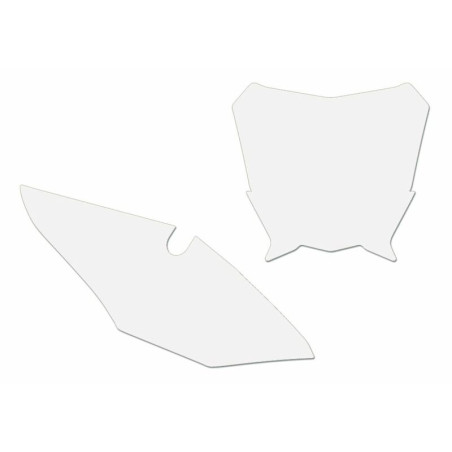 Juego adhesivos porta números BLACKBIRD blanco para HONDA CRF 250, CRF 450 de 2017 a 2021