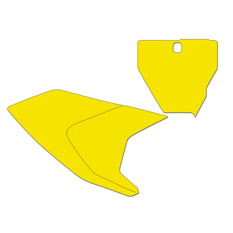 Kit adhesivos portanúmeros BLACKBIRD HVA TC/FC 19 para HUSQVARNA FC 250, FC 350, FC 450, TC 125, TC 250 de 2019 a 2020