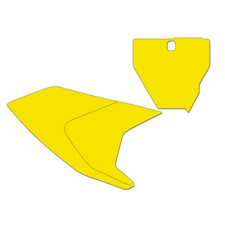 Kit adhesivos portanúmeros BLACKBIRD HVA TC/FC 19 para HUSQVARNA FC 250, FC 350, FC 450, TC 125, TC 250 de 2019 a 2020