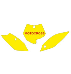 Juego adhesivos porta números BLACKBIRD blanco para KTM SX 85 de 2013 a 2017