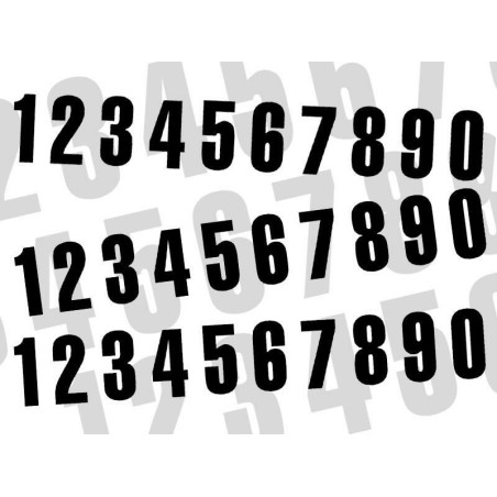 Numeros de carrera negro - Pack de 3 Uds BLACKBIRD PVC - 5048/20/