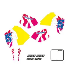 Kit adhesivos completo TECNOSEL OEM para SUZUKI RM 125, RM 250 de 1989 a 1992