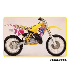 Kit déco complet TECNOSEL OEM pour SUZUKI RM 125, RM 250 de 1989 à 1992