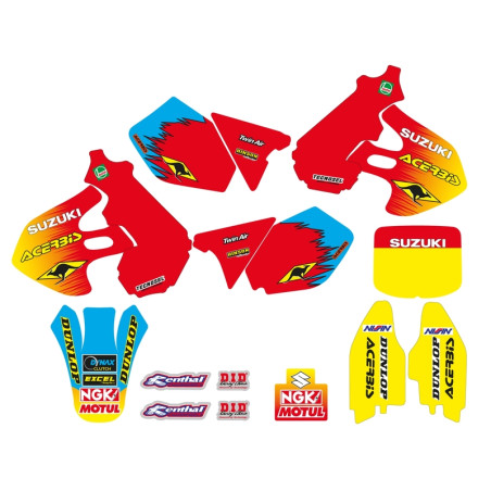 Kit adhesivos completo TECNOSEL Team para SUZUKI RM 125, RM 250 de 1999 a 2000