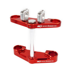 S3 Triple Clamp Ø39mm Red Pro Tech Fork para GAS GAS PAMPERA 125, TXT 125, TXT 250, TXT 280, TXT 300 de 2002 a 2023