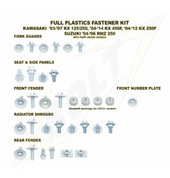BOLT Schraubensatz Verkleidung für KAWASAKI KX 125, KX 250, KXF 250, KXF 450 und SUZUKI RMZ 250 2003-2018