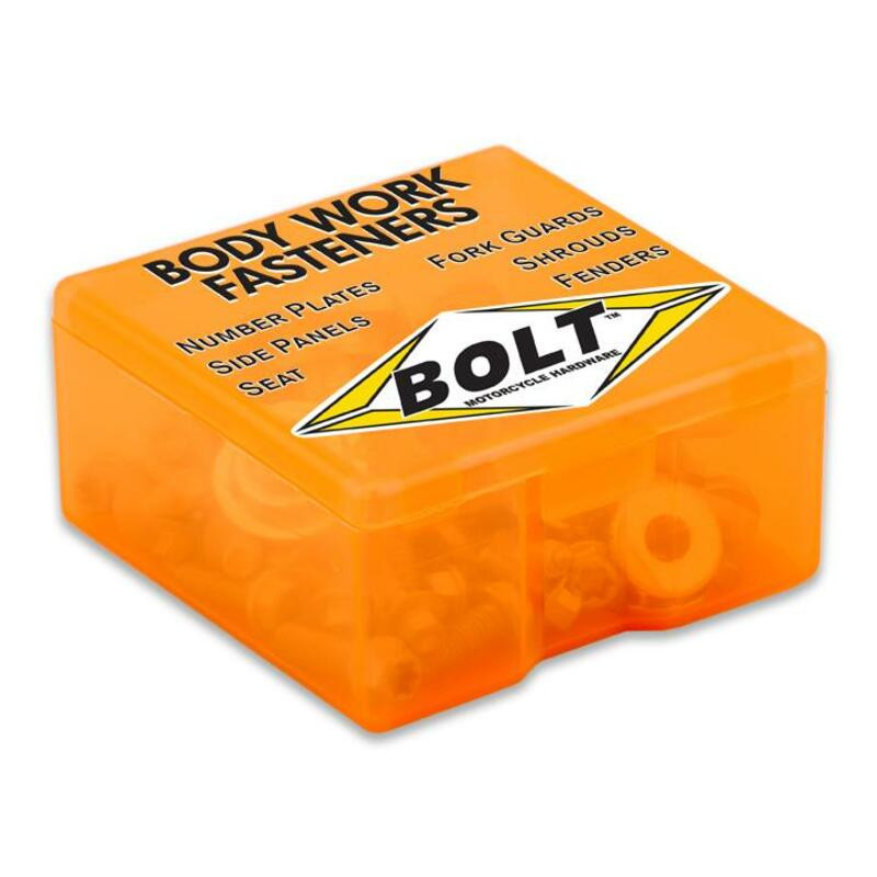 Kit de tornillería de plásticos BOLT inox para HUSQVARNA TC 85, KTM SX 85 y GAS GAS MC 85 de 2018 a 2025 Kit de tornillería de plásticos BOLT inox para HUSQVARNA TC 85, KTM SX 85 y GAS GAS MC 85 de 2018 a 2025
