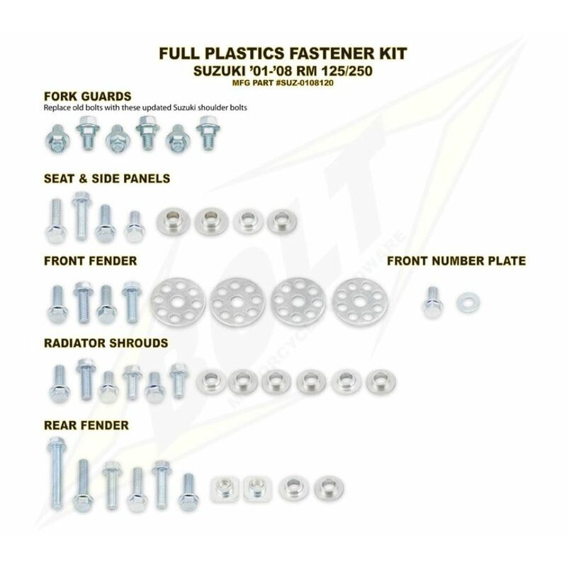 BOLT Schraubensatz Verkleidung für SUZUKI RM 125, RM 250 2001-2008