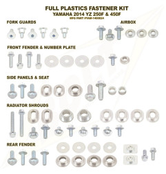 Complete set of BOLT plastic screws for -F for YAMAHA WRF 250, WRF 450, YZF 250, YZF 450 2014-2019