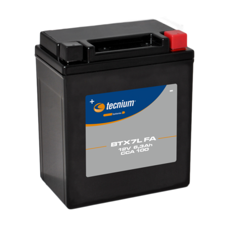Batterie TECNIUM sans entretien activé usine - BTX7L pour TM RACING, KAWASAKI, HONDA et DERBI de 1974 à 2025