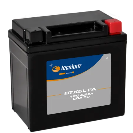 TECNIUM Factory-Activated Battery BTX5L (FA) for KTM EXC 250, BETA RR 125, POLARIS OUTLAW 50 and HONDA CRF 230 1973-2027