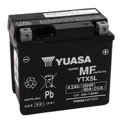 YUASA Batterie Wartungsfrei - Werkseitig aktiviert - FA für KTM EXC 250, BETA RR 125, POLARIS OUTLAW 50 und HONDA CRF 230