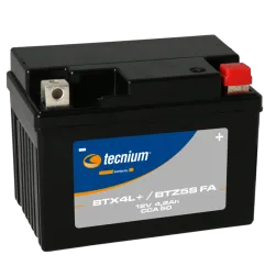 Batería TECNIUM activada de fábrica BTX4L (FA) para KTM EXC 250, HUSQVARNA WR 125, HONDA CR 125 y APRILIA RX 50 de 1976 a 2027