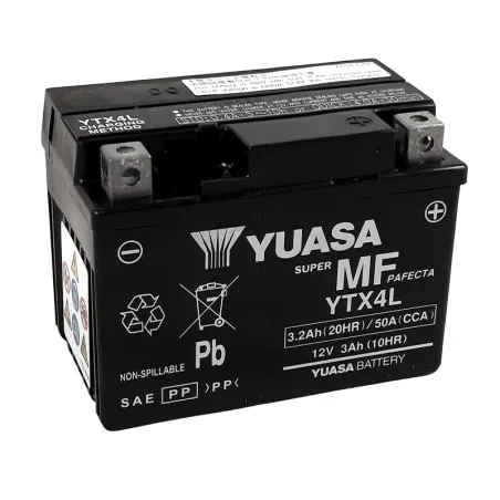 Batería YUASA W/C activada de fábrica sin mantenimiento - (FA) para KTM SMR 450, RIEJU MRT 50, HONDA CR 125 y HUSQVARNA WR 125