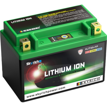 SKYRICH Battery Lithium-Ion - LTX9-BS for HONDA XR 650 L, KTM ADVENTURE 390, SUZUKI DR 650 SE and POLARIS PREDATOR 500 1988-2026