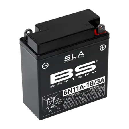BS BATTERY SLA Maintenance Free Factory Activated - 6N11A-1B/3A for HUSQVARNA SMS 125, TE 125, WR 125 1995-2014