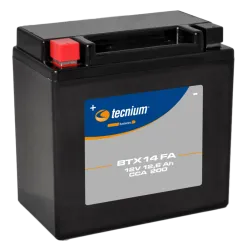 Batería TECNIUM activada de fábrica BTX14 (FA) para HONDA, KAWASAKI, SUZUKI y HUSQVARNA de 1979 a 2025
