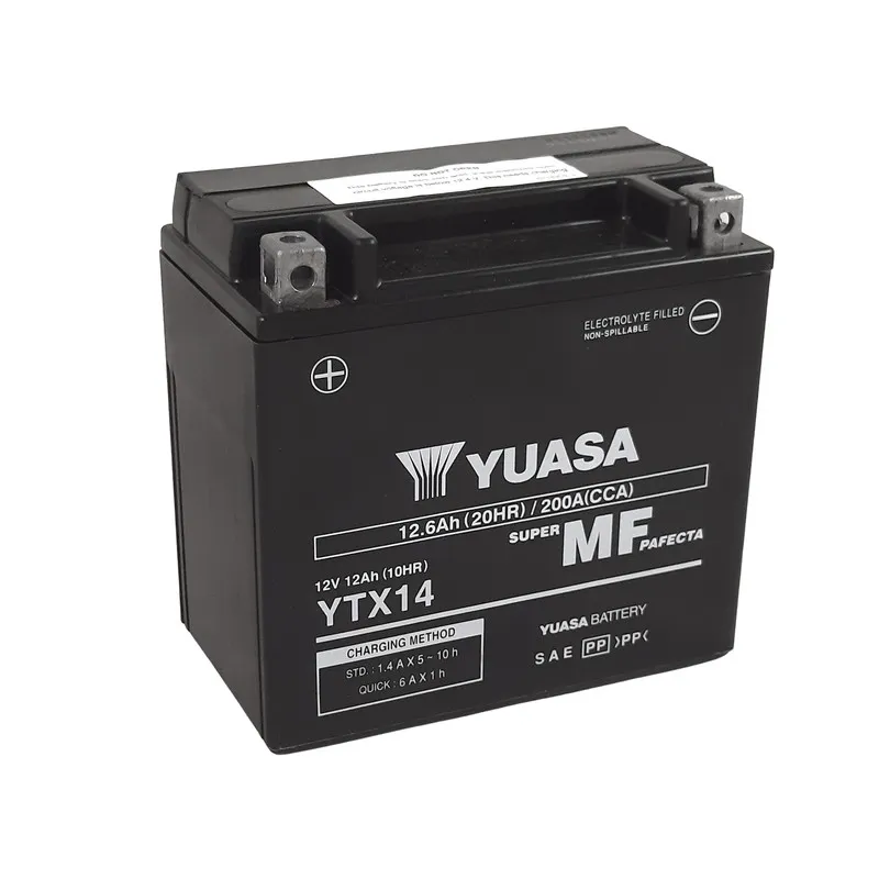 YUASA W/C Battery Maintenance Free Factory Activated - FA for HONDA, KAWASAKI, SUZUKI and HUSQVARNA 1979-2025