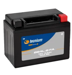 TECNIUM Factory-Activated Battery BB4L-B (FA) for APRILIA RX 50, GILERA RCR 50, KAWASAKI KMX 125 and BETA EIKON 50 1986-2020
