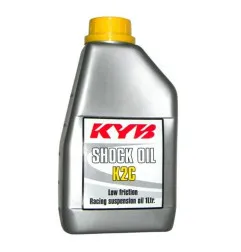 Huile d'amortisseur KAYABA K2C - 1L pour KTM SX 250, YAMAHA YZ 85, HUSQVARNA FC 250 et BETA RX 300 de 2001 à 2027