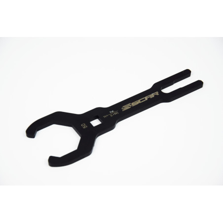 Llave para tapón de horquilla SCAR Ø50mm/8 puntos Horquilla Showa para HONDA CRF 250, SUZUKI RMZ 450 y KAWASAKI KXF 250