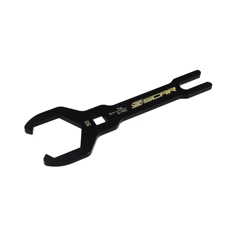 SCAR Gabelkappenschlüssel mit Doppelfunktion Ø 50 mm/6-kant - WP Gabeln für KTM SX 250, HUSQVARNA FC 250 und GAS GAS EC 300