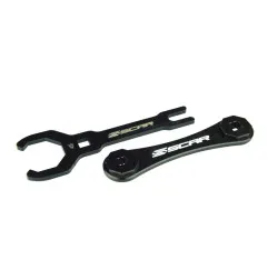 Clé de bouchon de fourche double SCAR Ø49mm/8 pans - fourches KYB pour YAMAHA, SHERCO, FANTIC et KAWASAKI de 2006 à 2027