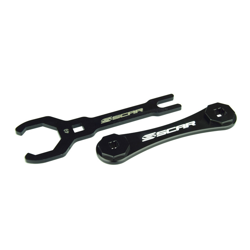 Llave para tapón de horquilla doble SCAR Ø49mm/8 puntos Horquilla KYB para YAMAHA, SHERCO, FANTIC y KAWASAKI de 2006 a 2027