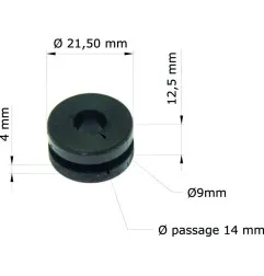 Silent bloc TOURMAX par 10 pour HONDA TRX 300 EX SPORTRAX 2WD, XL 125 S, XL 250 S, XR 250, XR 650 de 1976 à 2011