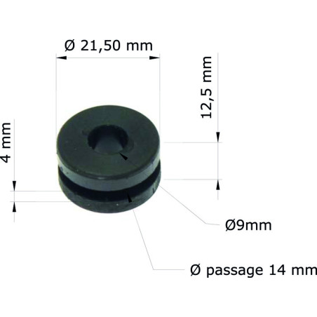 Silentblock TOURMAX-08/XR250L 91-96 61103-357-000 (set de 10) para HONDA TRX 300 EX SPORTRAX 2WD, XL 125 S, XR 250, XR 650