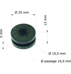 Silentblock TOURMAX - '98-99/Radiador 61103-430-000 (set de 10) para HONDA ATC 200 X, ATC 250, ATC 350 X, CR 125, CR 250