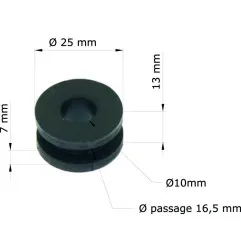 Silent bloc TOURMAX pour HONDA CR 125, CR 250, CR 500, CR 80, TRX 90 SPORTRAX 2WD de 1985 à 2011