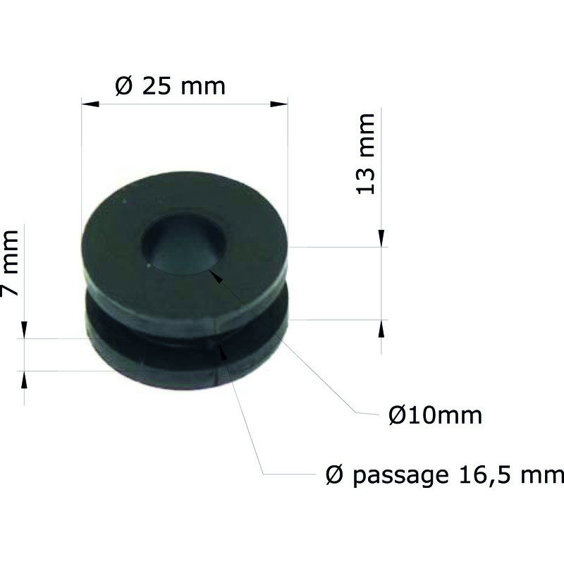 Silentblock TOURMAX - '90-99/escape 18334-KA3-830 (set de 10) para HONDA CR 125, CR 250, CR 500, CR 80, TRX 90 SPORTRAX 2WD