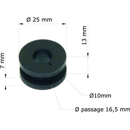 Silentblock TOURMAX - '90-99/escape 18334-KA3-830 (set de 10) para HONDA CR 125, CR 250, CR 500, CR 80, TRX 90 SPORTRAX 2WD