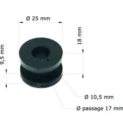 Silent bloc TOURMAX pour HONDA CR 125, CR 250, CRF 250, CRF 250 X de 1997 à 2008