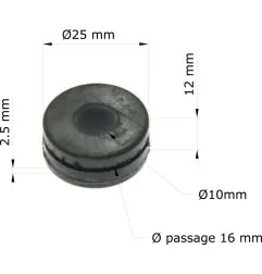 Silentblock TOURMAX-94/Faro 19051-KA4-000 (set de 10) para HONDA CR 125, CR 250 de 1981