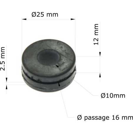 Silentblock TOURMAX-94/Faro 19051-KA4-000 (set de 10) para HONDA CR 125, CR 250 de 1981