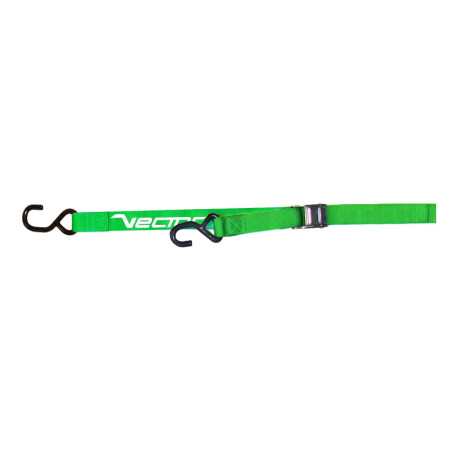 Sangles VECTOR - 25 mm - bucle et 2 crochets en S (Ø 9 mm) - Vert