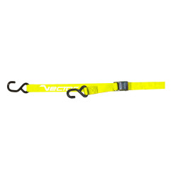 VECTOR Spanngurt - 25 mm - 2 S-Haken (Ø 9 mm) - Gelb