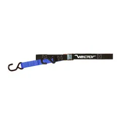 Sangles VECTOR Bicolor - 38 mm - bucle et 2 crochets en S (Ø 9 mm) - Bleu/Noir