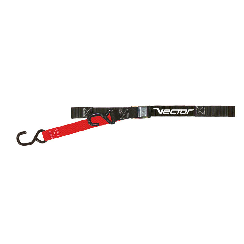 VECTOR Straps - 38 mm - loop and 2 S-hooks (Ø 9 mm) - Red/Black