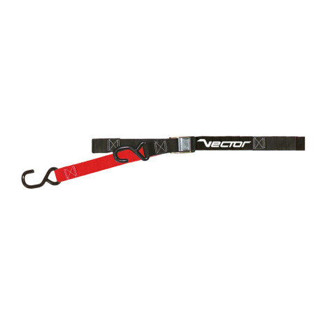 Sangles VECTOR Bicolor - 38 mm - bucle et 2 crochets en S (Ø 9 mm) - Rouge/Noir