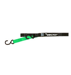 VECTOR Spanngurt - 38 mm - 2 S-Haken (Ø 9 mm) - Blau/Schwarz