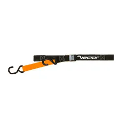 Sangles VECTOR Bicolor - 38 mm - bucle et 2 crochets en S (Ø 9 mm) - Orange/Noir
