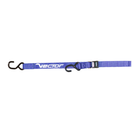 VECTOR Spanngurt - 38 mm - 2 S-Haken (Ø 9 & 12 mm) - Blau