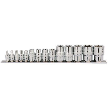 DRAPER Satz Stecknüsse 14-teilig Torx® 1/4, 3/8 und 1/2
